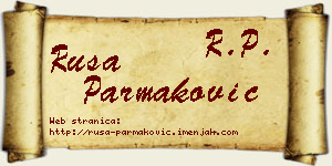 Rusa Parmaković vizit kartica